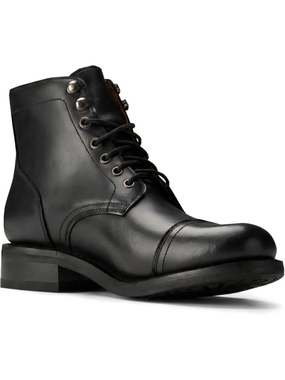 Men's Black Casual Leather Dress Lace Up Ankle Boots Slip on Chukka Boots